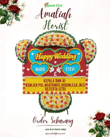 Papan Bunga Pernikahan Teleng